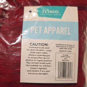 Frisco Red Sporty Pet Hoodie New w Tags.